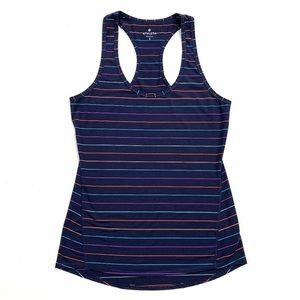 Athleta Navy Stripe Racerback Tank